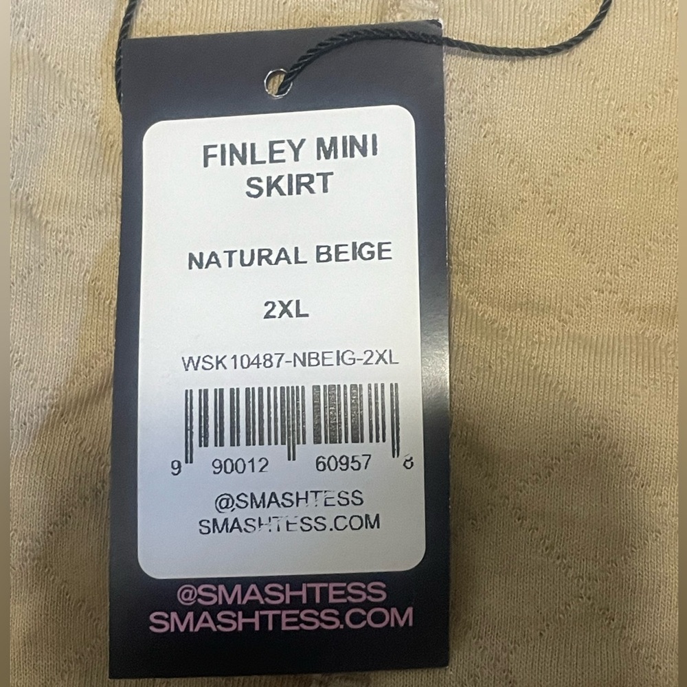 Smash + Tess Finley Mini Skirt in Natural Beige 2XL Quilted Comfy Pocket Plus - Picture 15 of 16